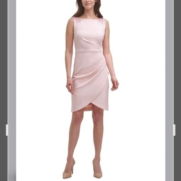 Harper Rose Dresses & Skirts - HARPER ROSE Tulip Hem Scuba Crepe Sleeveless Sheath Dress in Blush Size 2